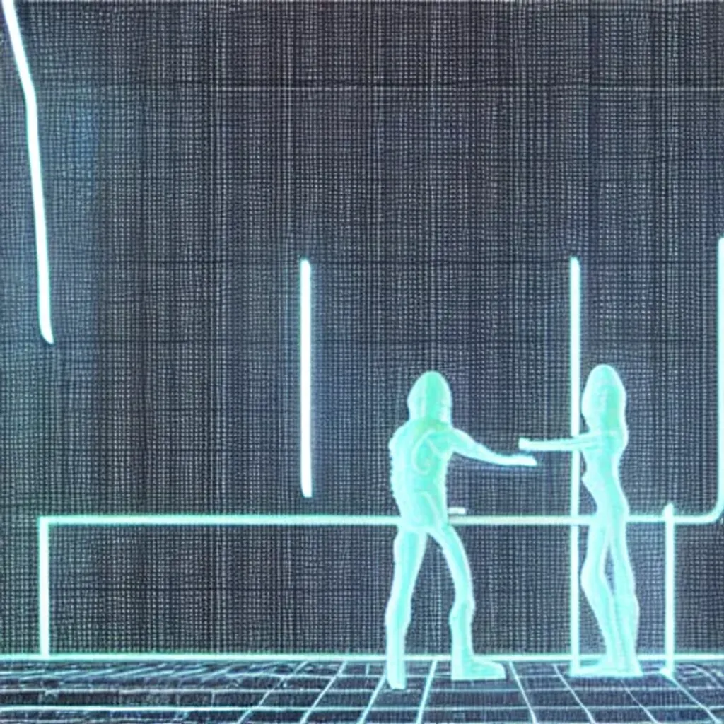 Prompt: A detailed digital illustration of a Brutalist sci-fi synthetic architecture computer generated by Rodin and/or Behringer. Aliens and humans can be seen working together. Aliens and humans in long white lab coats. Made with Substance Designer, neon lighting, Area 51, Studio 35, Concept Art, 32k, Cinematic Lighting, Super-Resolution, Ray Tracing Global Illumination, and/or Edison