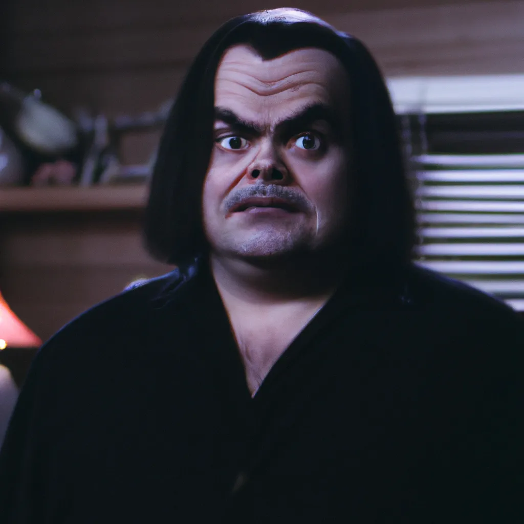 Prompt:  a film still of jack black as an alien in twin peaks (1990)