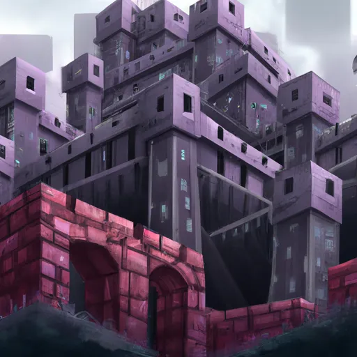 Prompt: Minecraft Nether fortress, stylish digital art