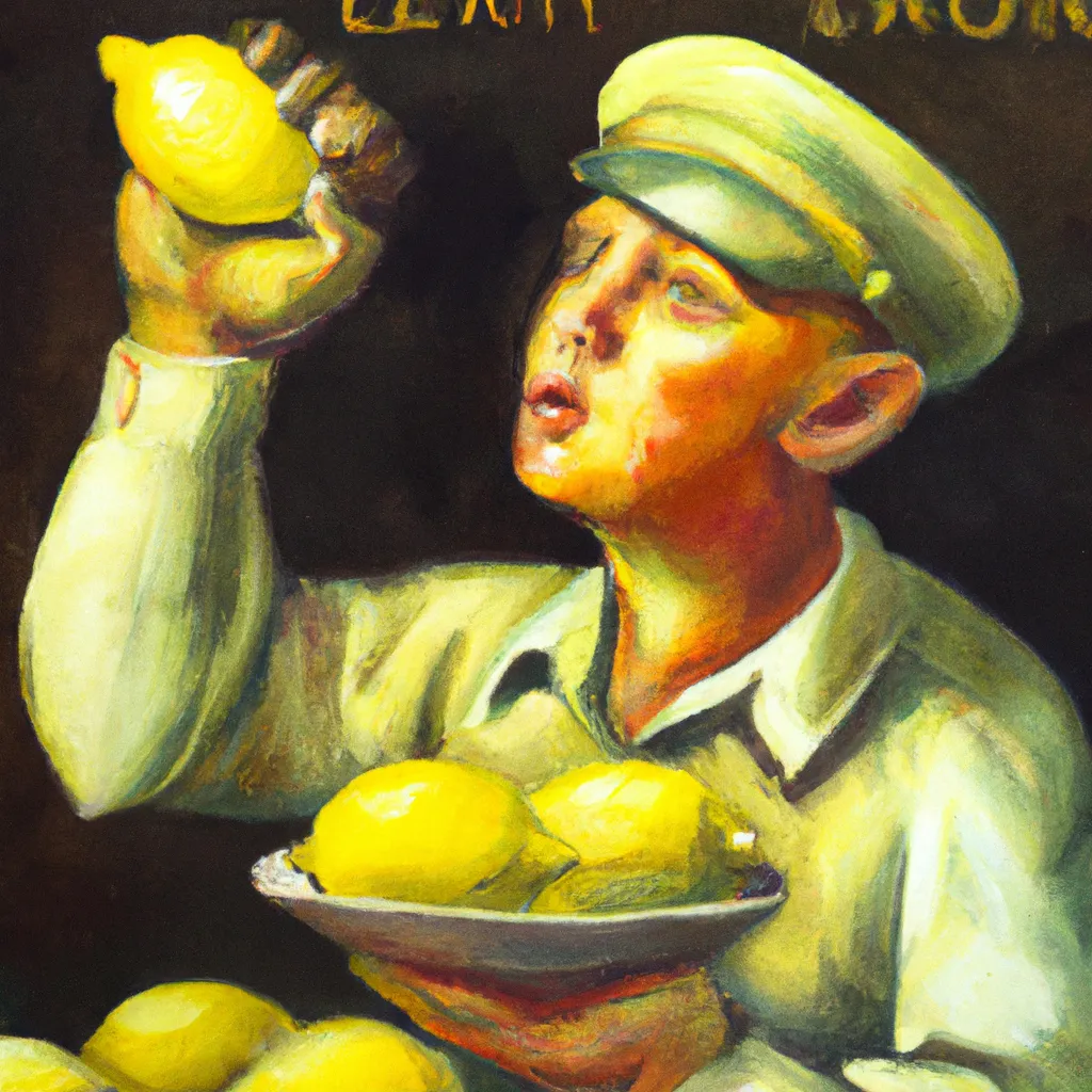 Prompt: lemon worker soviet propaganda poster Cold War era oil painting realistic