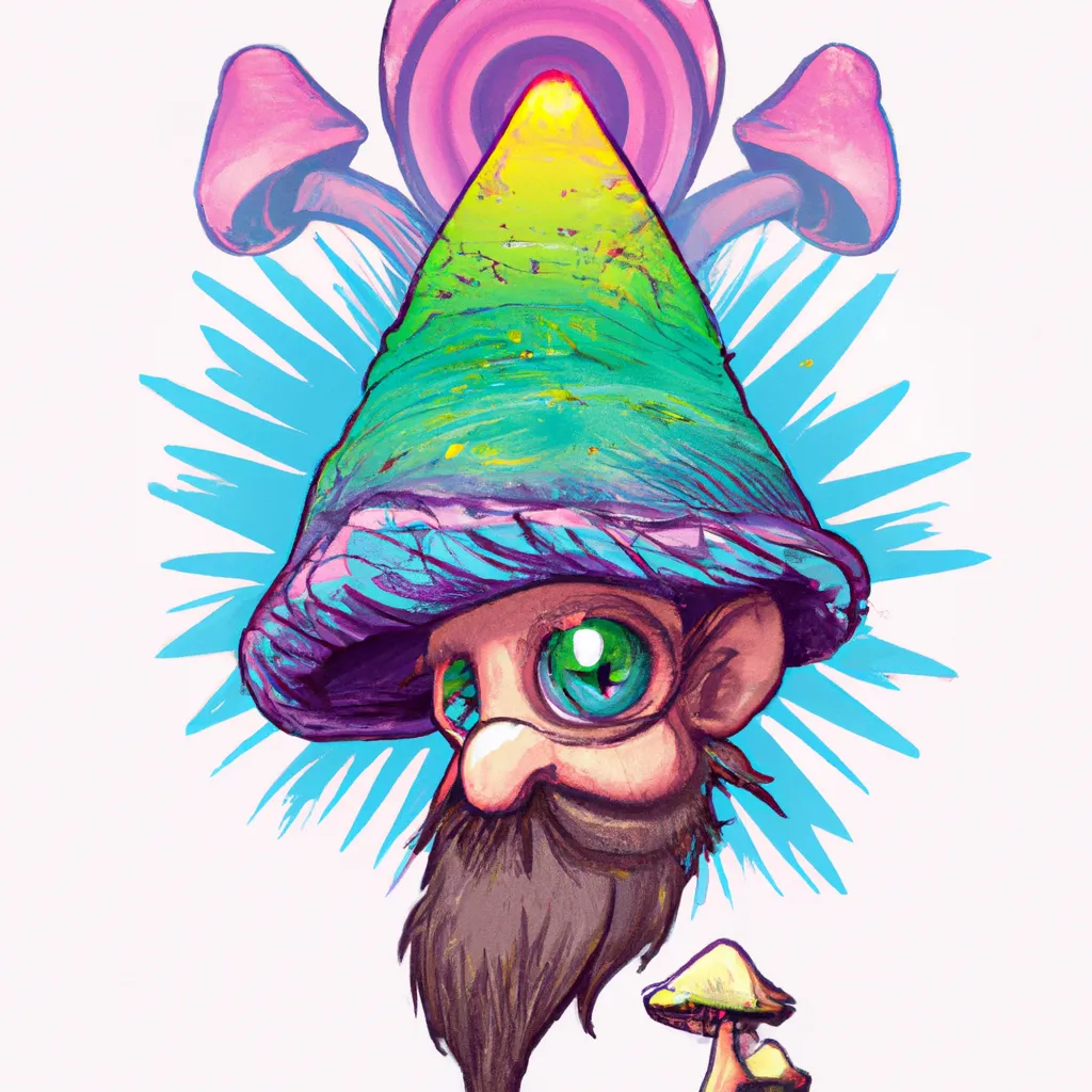 third eye mushroom character knome alchemy occult il... | OpenArt