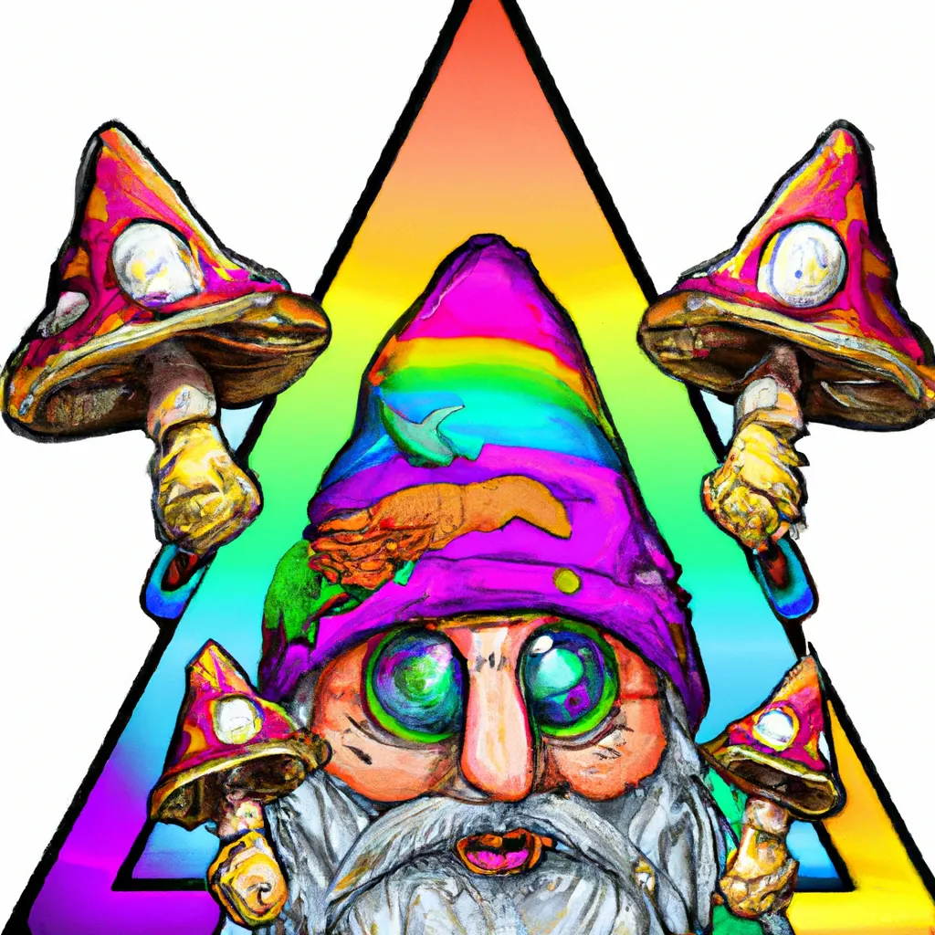 third eye mushroom character knome illustration acid... | OpenArt