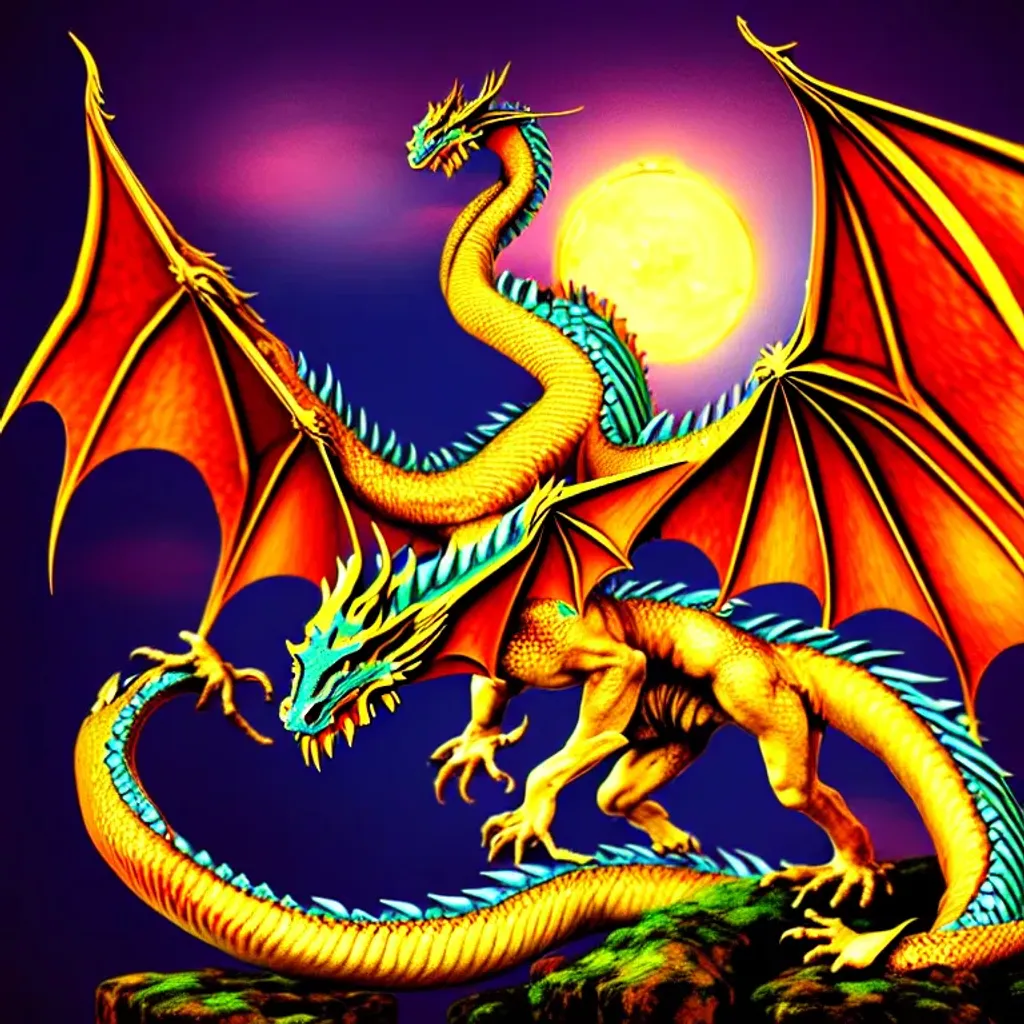 Prompt: Mythical Fantasy Dragon