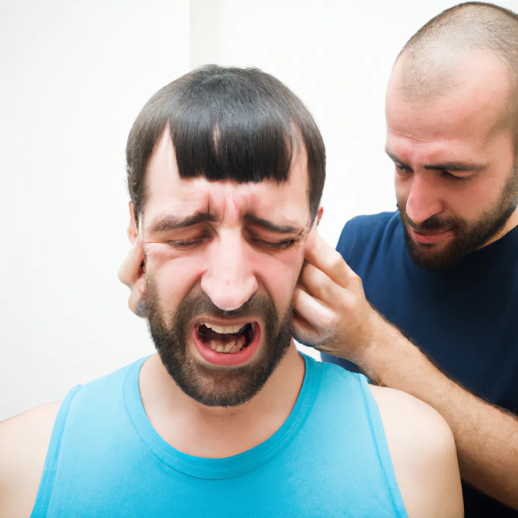 Prompt: Man crying because he got the worst haircut ever.