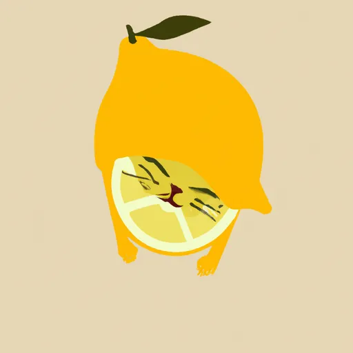 Prompt: lemon cat art