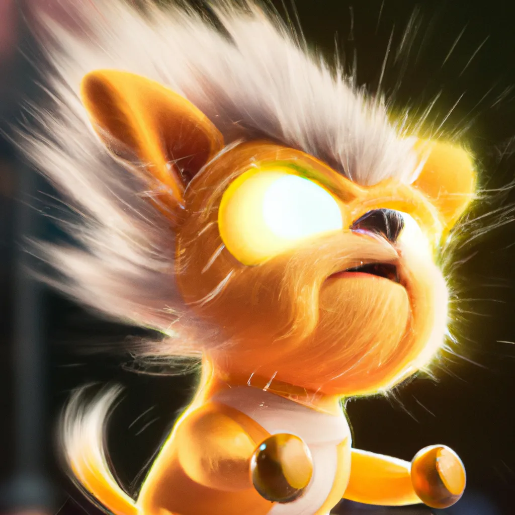 Prompt: A cute toy dog going supersaiyan, digital art, cinematic, Award-Winning, masterpiece 