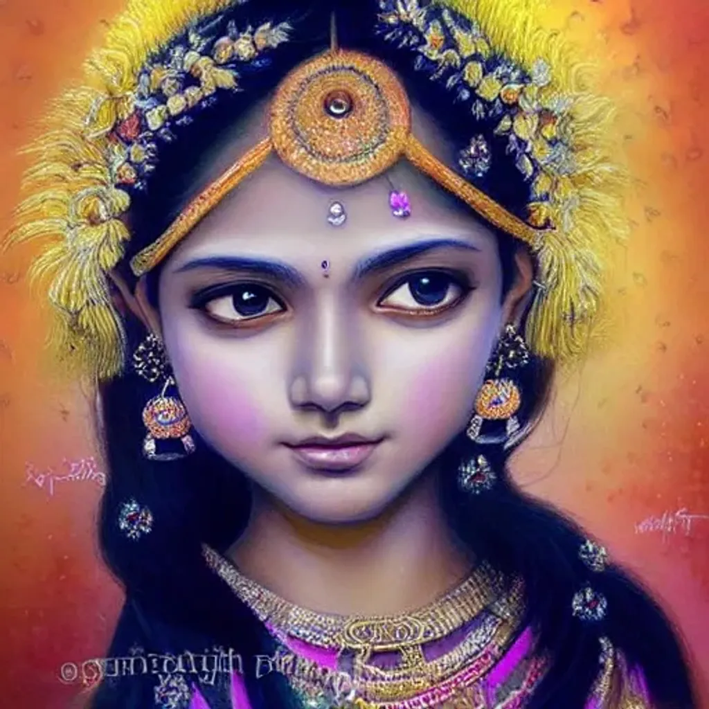 Prompt: Portrait of a beautiful Indian girl painterly , diffuse lighting, fantasy, intricate, elegant, highly detailed, lifelike, photorealistic, digital painting, artstation, illustration, concept art, smooth, sharp focus, art by artgerm, Lurid and naoto hattori, Use soft color palette. super realistic, super detail, luscious, elegant, gorgeous, Unreal Engine, octane render, 8K, VRAY super realistic 3D, closeup