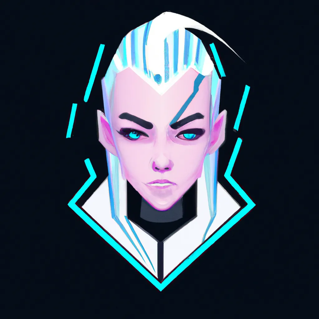 Prompt: White haired cyberpunk girl, high-end modern sticker, featured on 99designs and Dribbble, 4K HD