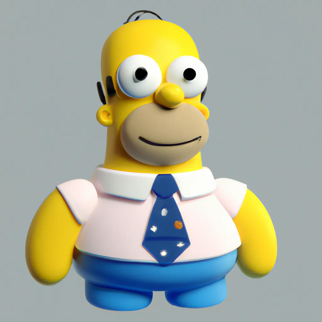 3D Render of Homer Simpson by sanrio | OpenArt