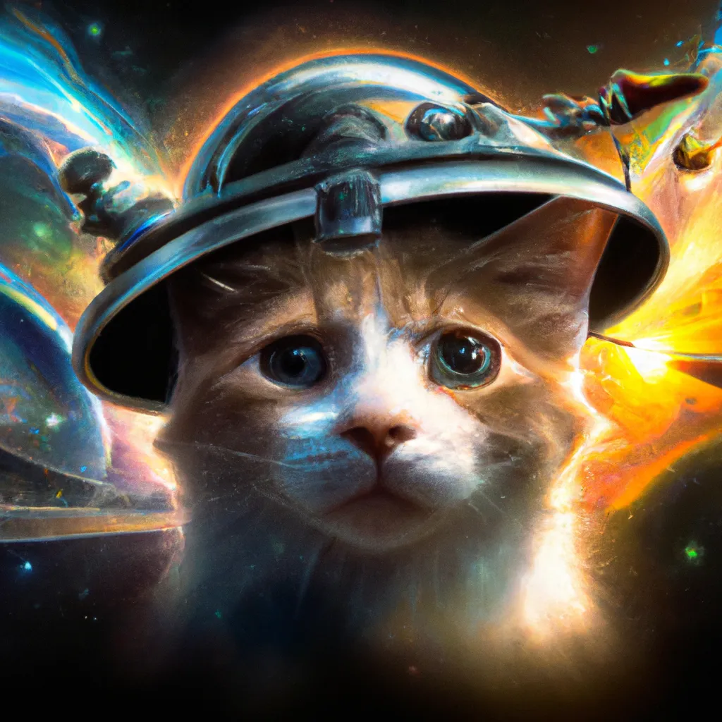 Space Cat with Laser Lights