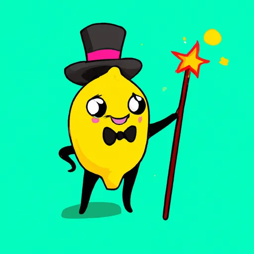 Prompt: A cute lemon character wearing a magician's hat and holding a wand, cute, digital art, Disney, in the style of butch Hartman, concept art, adorable, 8k, 4k, hdr, flat, cartoon, happy