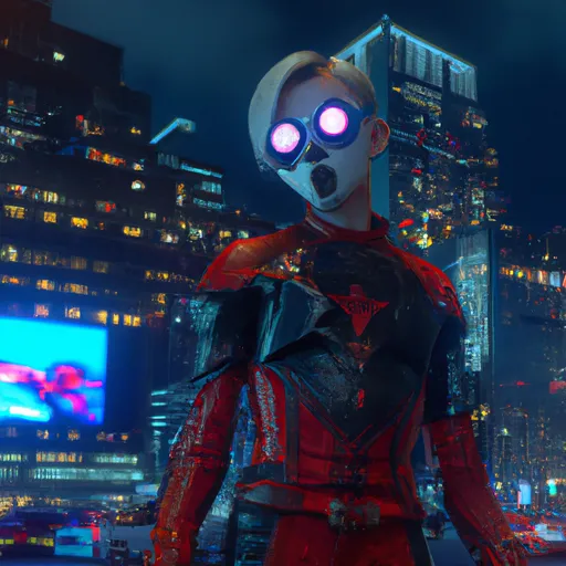 Prompt: Super heroe kid with a white mask in downtown new York at night. sharpen features  xd, hd, 8k  octane render  unreal engine, trending on artstation  blender  3d, dof, crystal clear  vaporware  sharp focus  high lod  futuristic  planeteer   steampunk  full of flowers and nature  gucci and victor  rolf fashion photo  dd  full body androgynousintricate, elaborate,walking in the city at night digital 