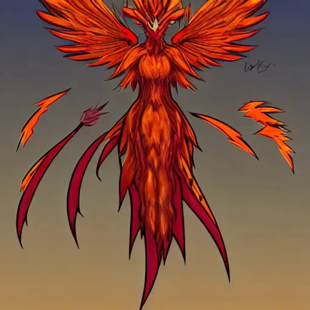 Prompt: anthro phoenix