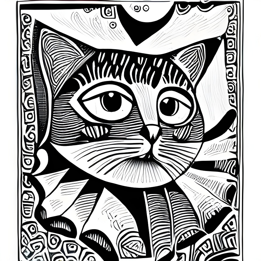 cat illustration detailed, BORIS ARTZYBASHEFF style | OpenArt