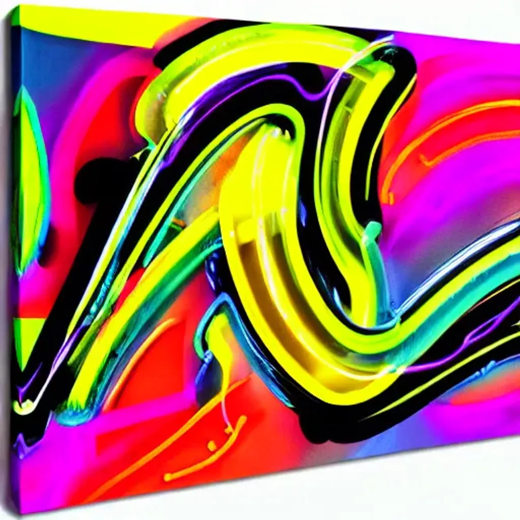 Prompt: abstract art neon