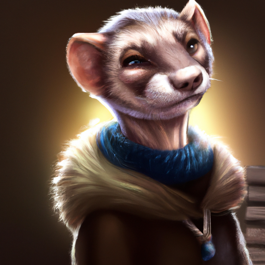 male dressed as furries, ferret fursona bust portrai... | OpenArt