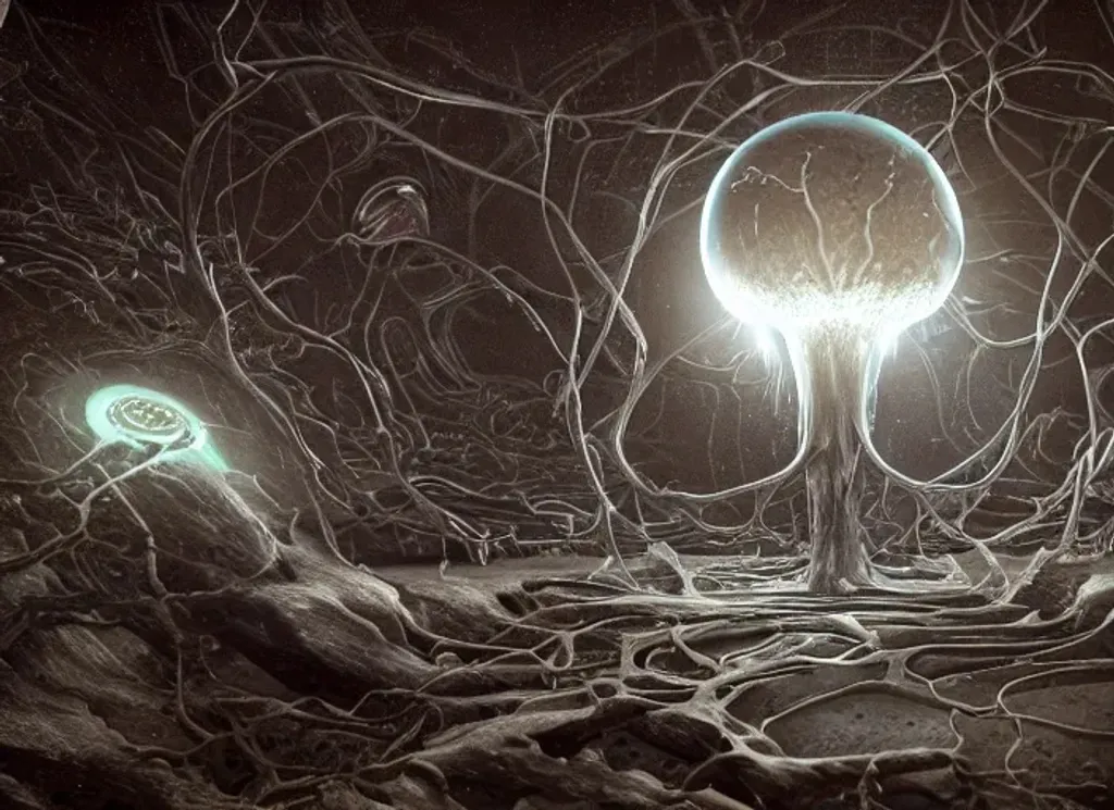 ultra realistic illustration of immortal neuron, ali...