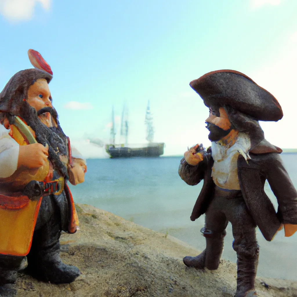 Prompt: Captain pugwash meets jack sparrow