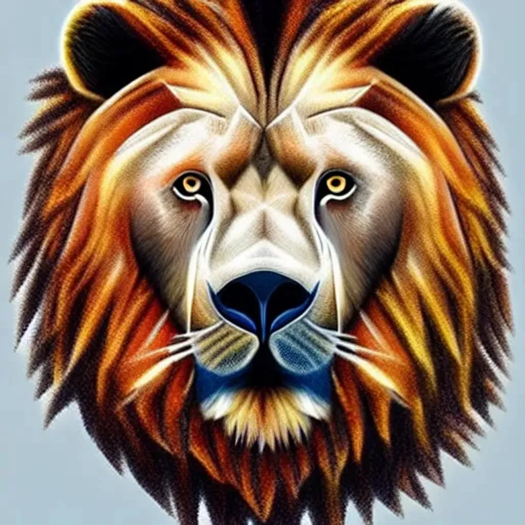 Prompt: Half bear half lion, realistic