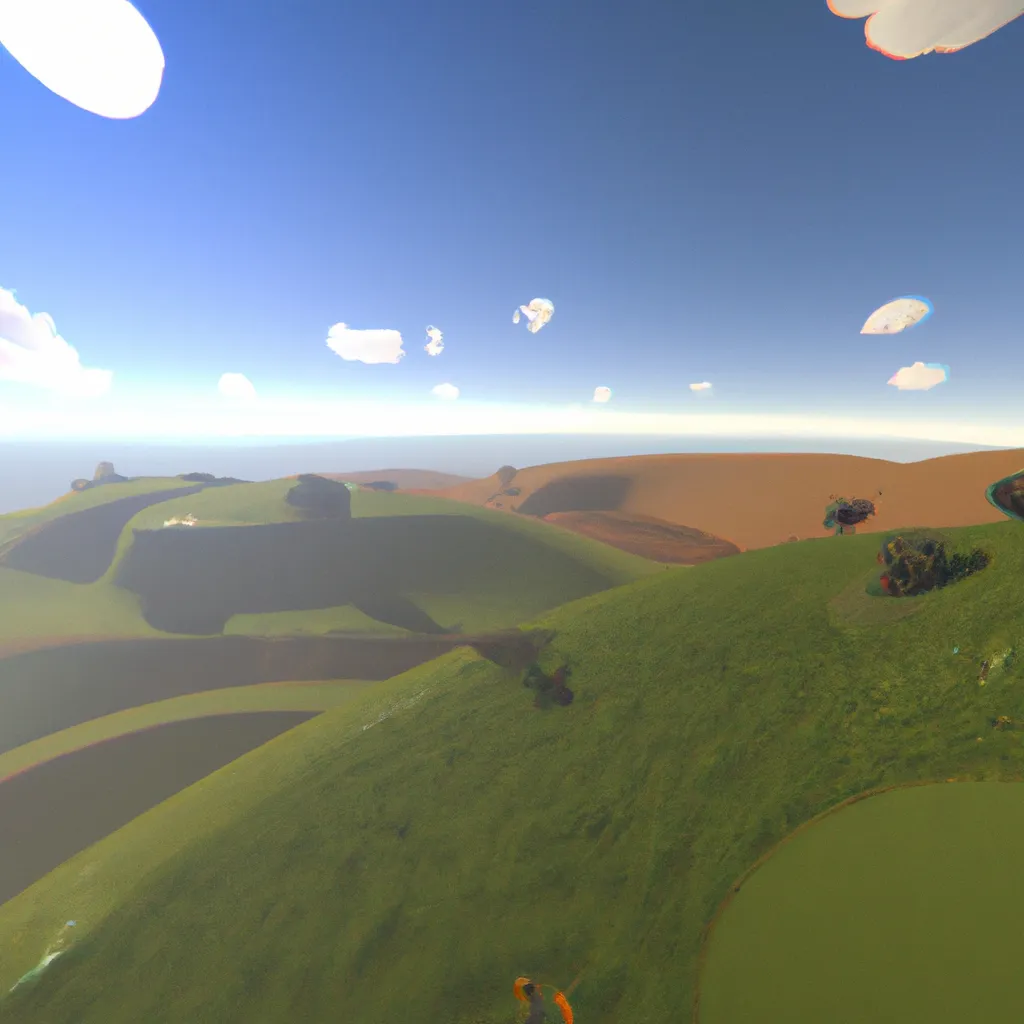 Prompt: a 3d game render of a landscape