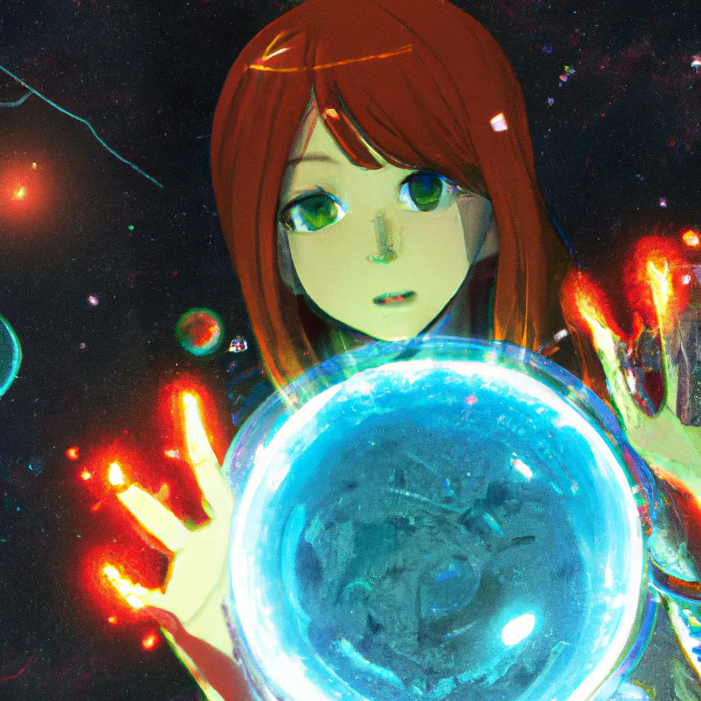 Prompt: anime visual of a giant woman holding mars in space, shot by akiyoshi hongo, official media