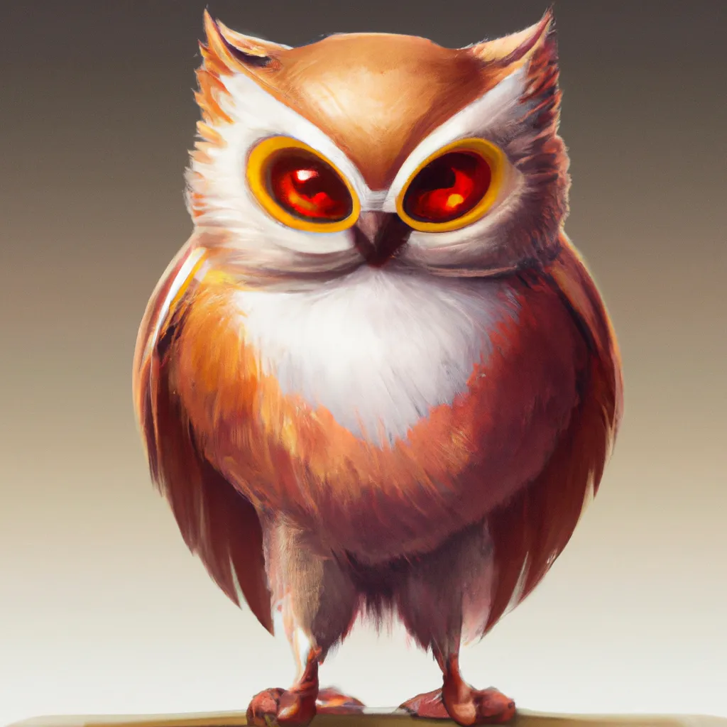 Prompt: best character design ever cute owl full body, centered, ultra-realistic 4K 