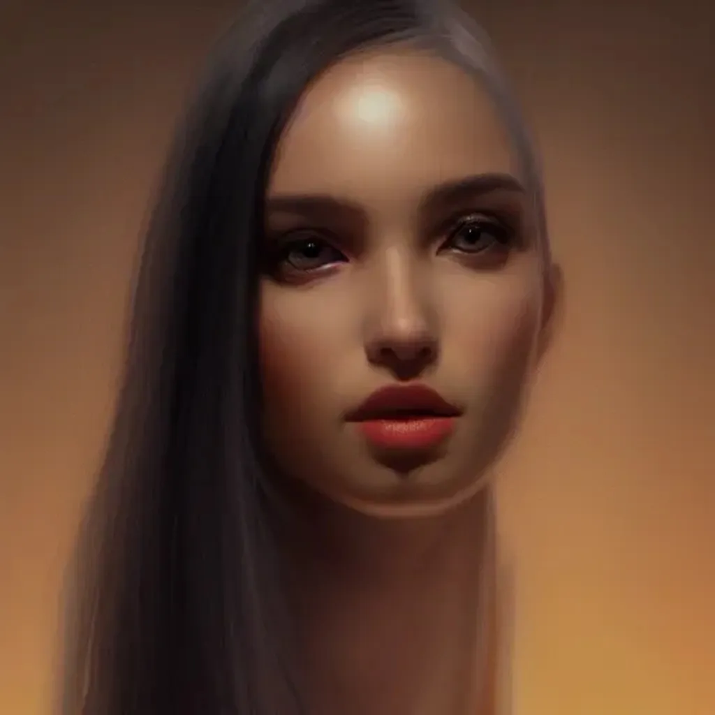 Prompt: Portrait of a beautiful woman, black hair, beautiful lighting, Artstation by WLOP, digital painting