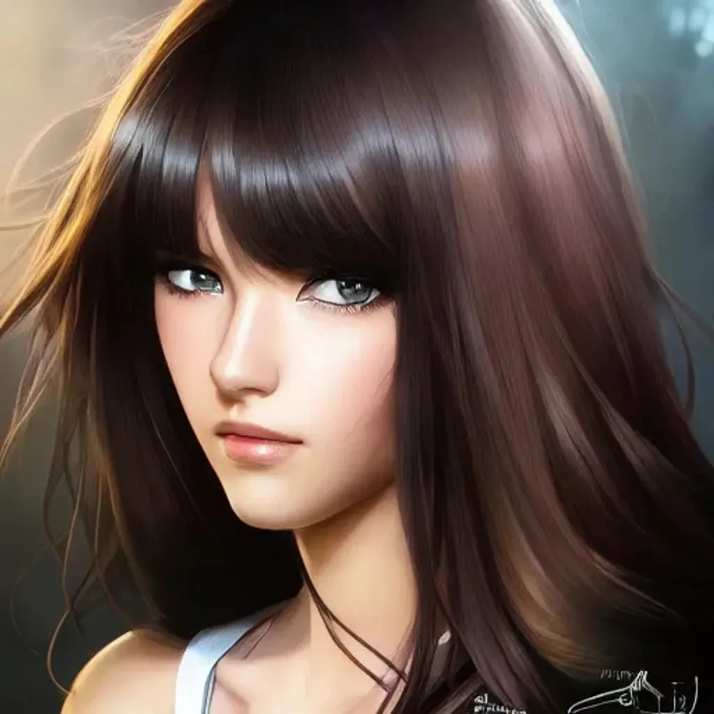 Prompt: Closeup face portrait of a mix of america ferrara and michelle rodriguez, smooth soft skin, big dreamy eyes, beautiful intricate brunette colored hair, symmetrical, anime wide eyes, soft lighting, detailed face, by makoto shinkai, stanley artgerm lau, wlop, rossdraws, concept art, digital painting, looking into camera