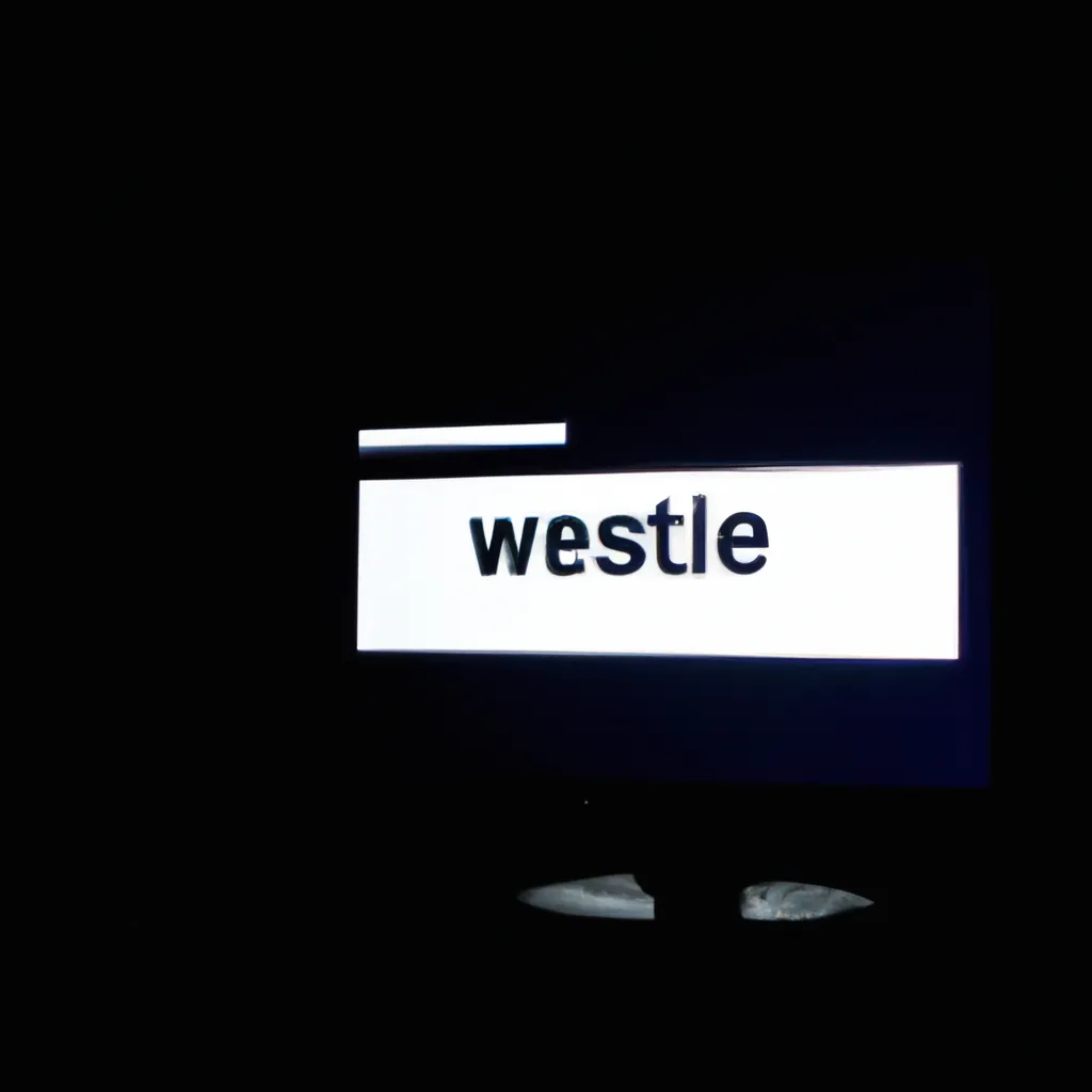 A monitor with the text in it "WEBSITE" in a black r... OpenArt