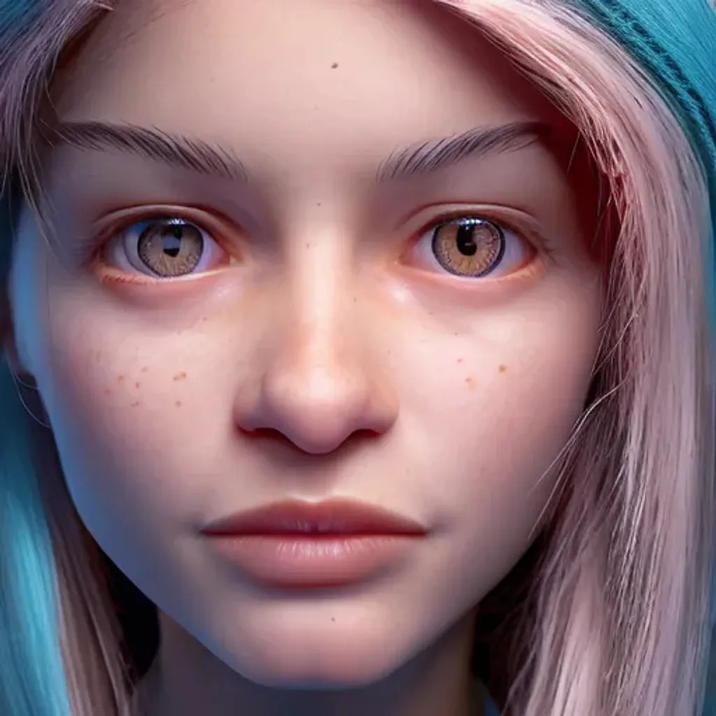 Prompt: Realistic photo of Yulia Sergeevna Romanova Eva Elfie face closeup, ultra high quality, 8k, environment light, teal and orange look 