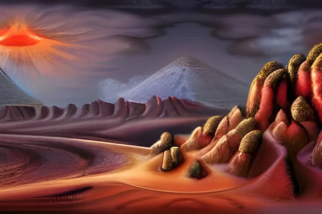 Prompt: Detailed Landscape of hell, realm of sandstone ruins and demon cities, with a variety of biomes and ecosystems. Dangerous. trending on artstation, epic fantasy art
Red-orange, fire, glow, candle, sun, sunset, purple,
dark, sand, stone, desert, flora, fauna, habitat, climate, sandstone, lava, sand, heat, burning, hot, 