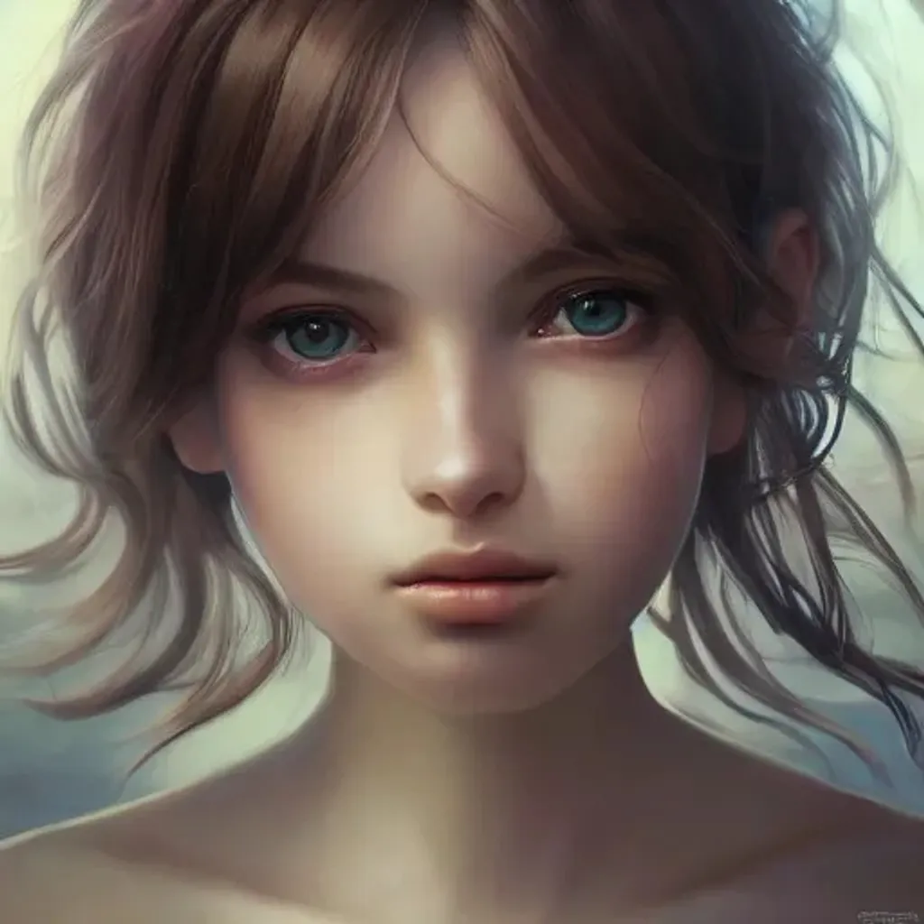 Closeup face portrait of a girl, smooth soft skin, b... | OpenArt