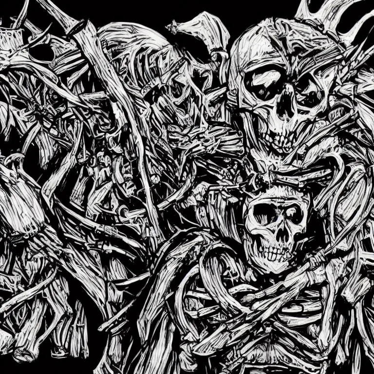 Skeleton king, overlord style, dedsec, cyber, graffi... | OpenArt