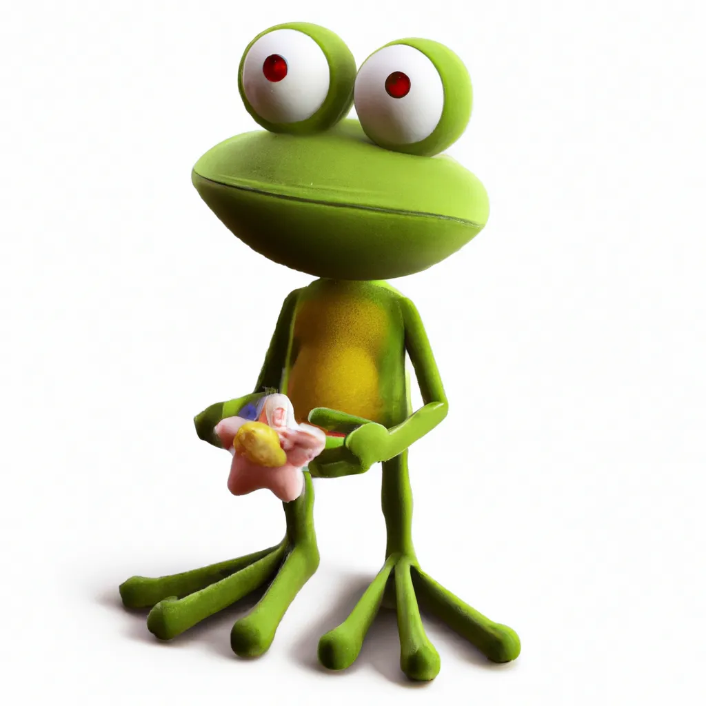 Prompt: 3D Render of Kermit the Frog by sanrio