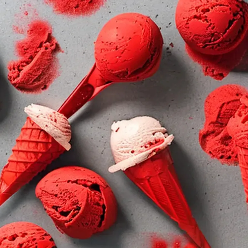 Prompt: red ice cream