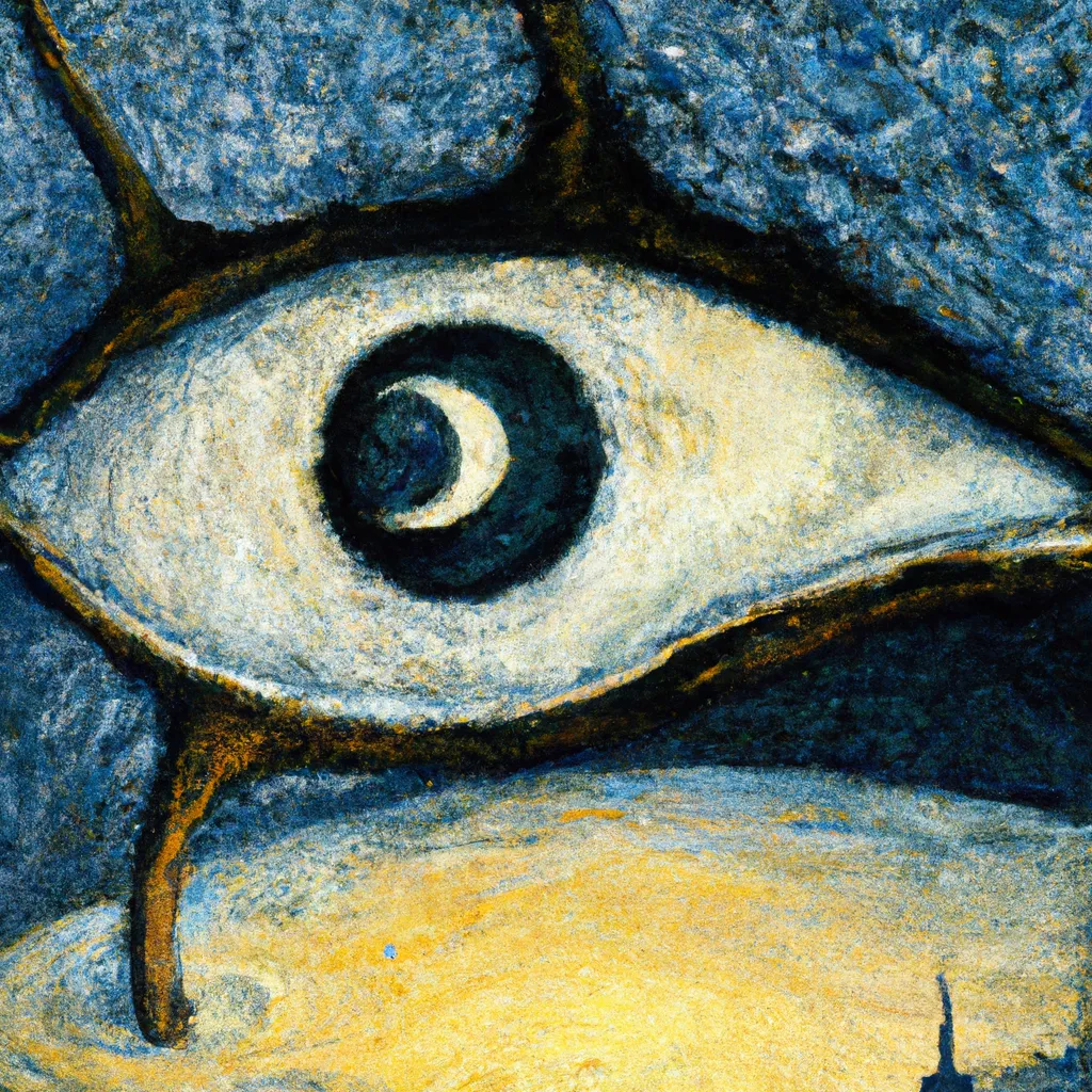 The moon as an Eye, a sharp, detailed, textured oil... | OpenArt