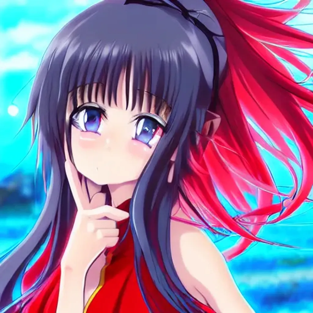 Pretty Cute Attractive Anime Girl In A Red Beaut OpenArt