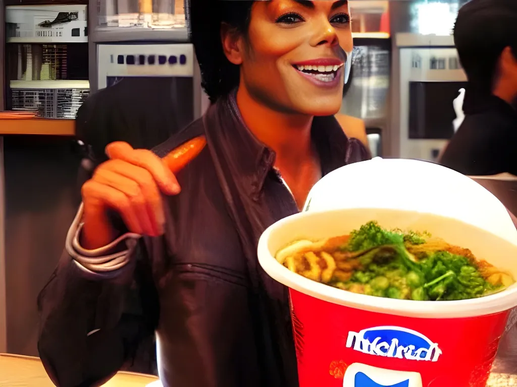 Michael Jackson in noodles OpenArt