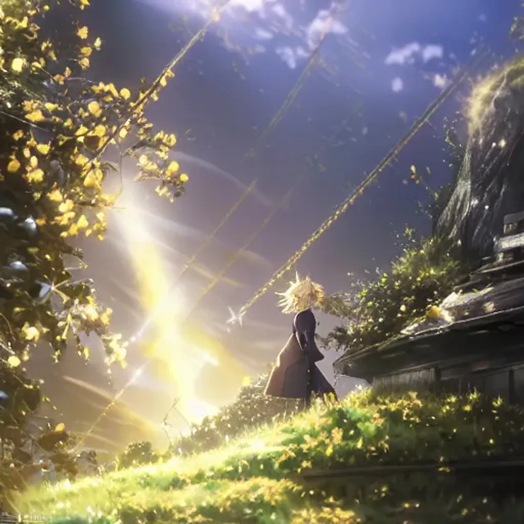 Prompt: violet evergarden, Wearing Metal Plate Armor, Intricate, Violet Evergarden Anime, Detailed, Anime Key Visual, by Makotoshinkai and Sakimichan, Full HD, Ultrafine details, Garden, Bright Colors, Vivid, Studio Kyoto