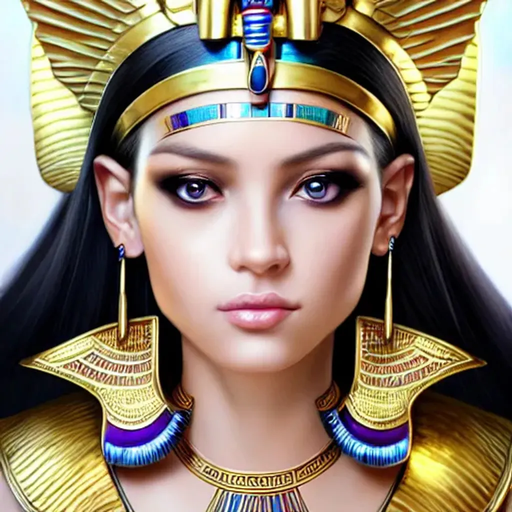 The Egyptian Goddess, staff, dress, dark hair, bonito, jewelry, gold, girl,  headdress, HD wallpaper | Peakpx