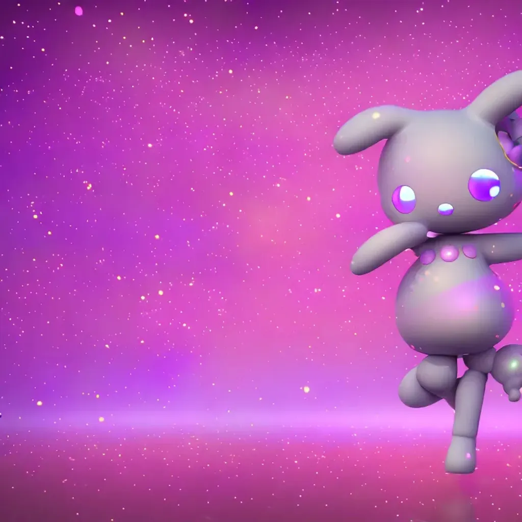 Prompt: My melody, singularity, alien, exoplanet, a lot pink color, a lot purple color, postgenderism, inovation in art style, ray tracing, lightpainting, 8K