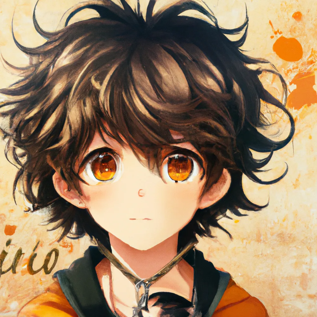 Prompt: cute anime boy, soft, shy, short boyish hair, wavy black fluffy hair, big amber eyes, orange eyes, detailed eyes, dog collar, cute!!, kawaii, kyoto animation, free anime, anime, animated, character design, character concept, trending online, 2010s anime, key visual, saturated, high quality, 8k, by Ryota, Rimmu, Ayumi, Kantoku, fantasy outfit, dog collar