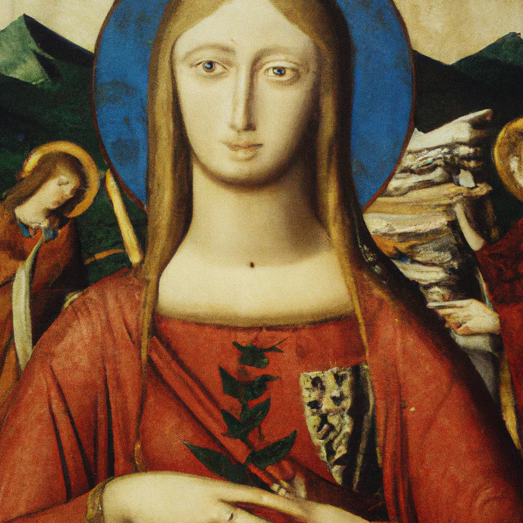 Prompt: The Most Beautiful Lady, 1306, by Giotto di Bondone