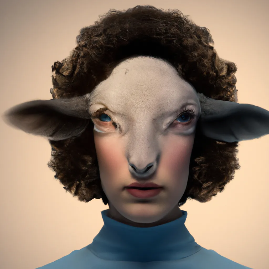 A photo of a cute young woman's head combined with a... OpenArt