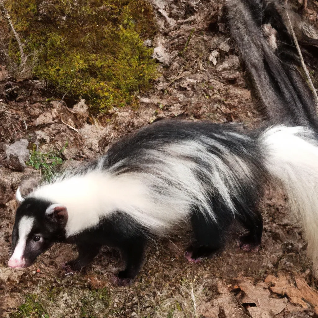 Prompt: opossum skunk hybrid