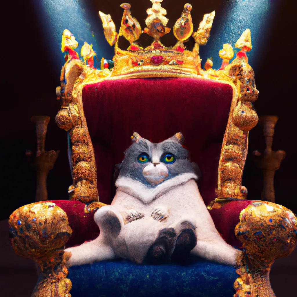 Prompt: 3D Cute Blender rendered King cat, has blue eyes, sitting on a throne, detailed, studio quality, digital art, Rays of Shimmering Light, Cinematic Lighting, Ray Tracing Reflections, insanely detailed, trending in artstation, Cinematic, Colorful, ornate