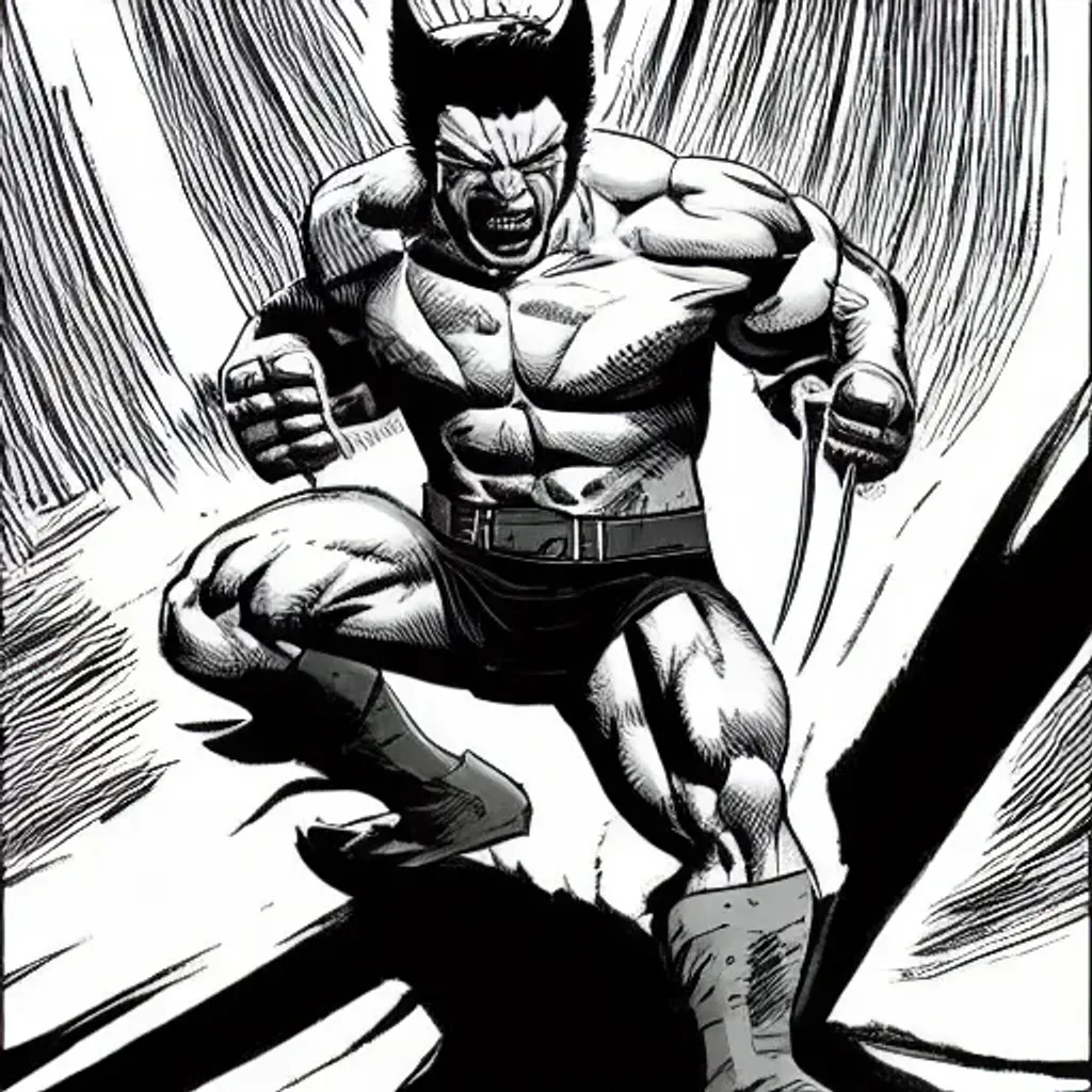 Prompt: wolverine comic style