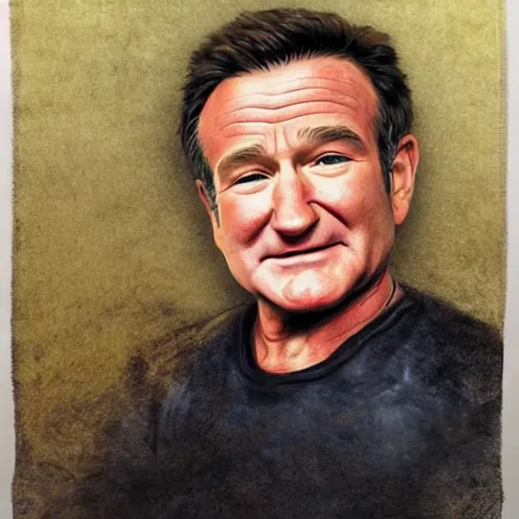 Robin Williams Portrait Hdr Realistic