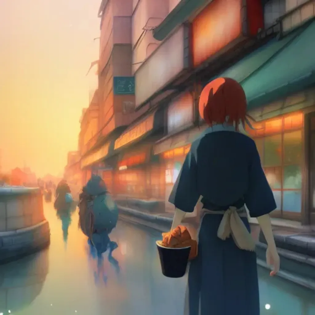 Prompt: painterly style, illustration, by Makoto Shinkai and Kyoto Animation and Studio Ghibli and Miyazaki, trending on artstation, BAKERY, bread seller, baker, world of warcraft

