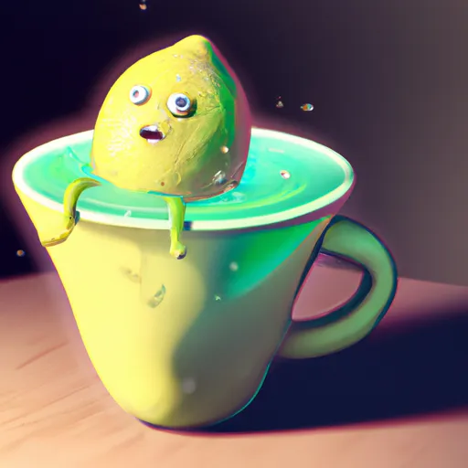 Prompt: A lemon character swimming in a cup of lemonade,3D octane,digital art 